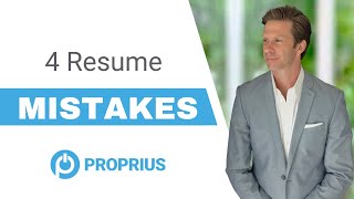 4 Resume Mistakes