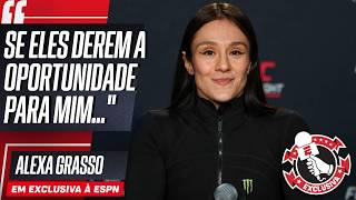 EXCLUSIVO! Alexa Grasso revela TUDO da luta contra Barber e revela opinião sobre Natália Silva | UFC