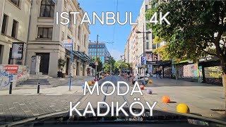 Istanbul 4K Drive in Moda and Downtown Kadıköy District Sightseeing Video