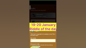 20 Jan Riddle of the day| Zoo Riddle of the day #shortvideo #todaysairdrop #dailyquiz #today #gaming