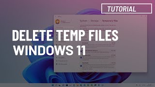 windows 11: delete temporary files to free up space