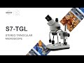 Swift s7tgl 7x45x trinocular zoom stereo microscope upper and transmitted  dualgooseneck led