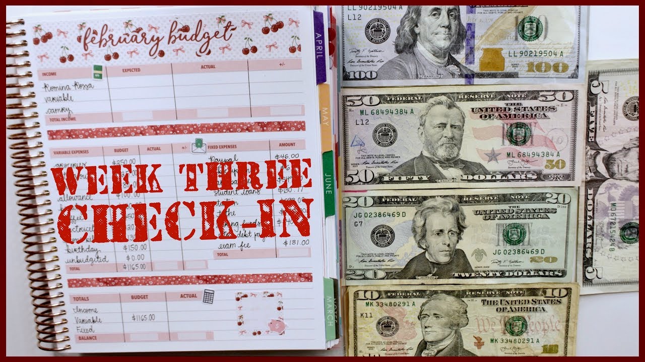 Week 3 Check In Using Cash | Budget with Me - February 2020 Budget