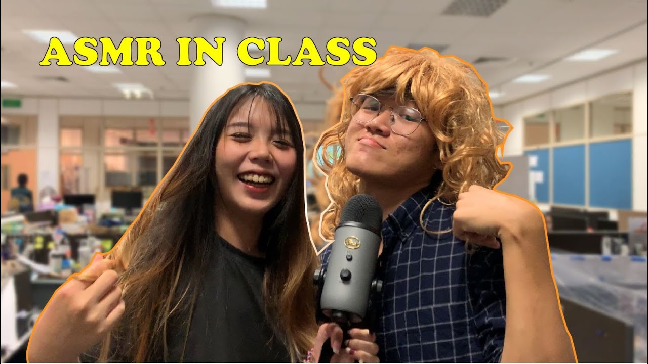 ASMR WITH PRETTY FRIENDS IN CLASSROOM (COLLEGE DESIGN SCHOOL) - YouTube