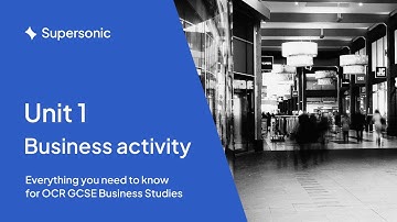 Unit 1: Business Activity - OCR GCSE Business Studies (Everything you need to know)