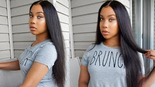 Best Affordable Straight Hair 4*4 Lace Closure Wig  Ft Yolissa Hair