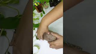 diy a vase or make-up brush holder#diy #best #fromwastetobest #craft#flowers #makeup