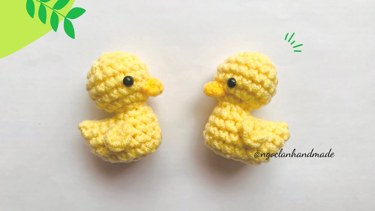[English Sub] How to crochet a tiny duck | Hướng dẫn móc chú vịt nhỏ