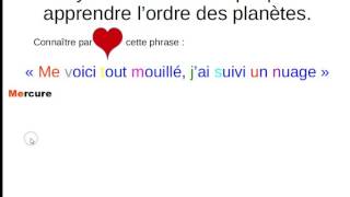 Moyen Mnémotechnique Pour Les Planètes Youtube