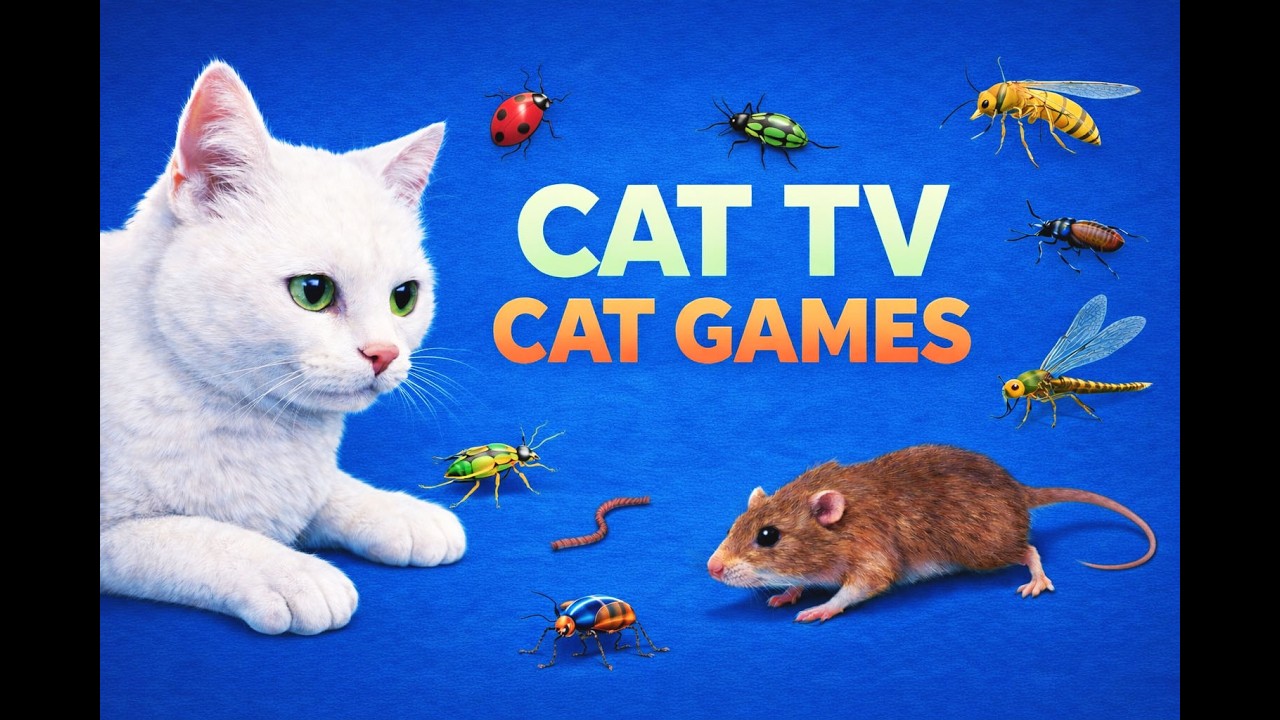 🐱 Realistic 3D Cat Games for Cats to Watch 🐞4
