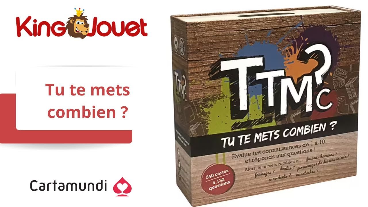 Tu te mets combien ? Cartamundi : King Jouet, Jeux de réflexion