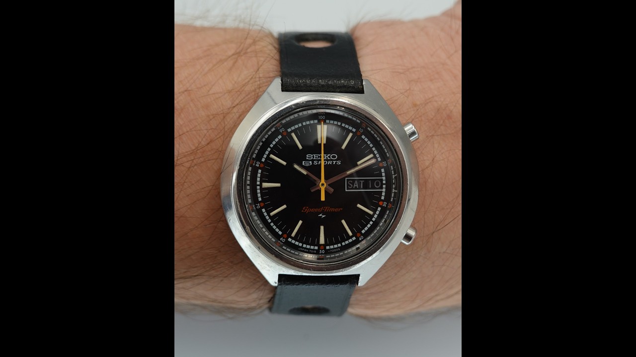 1972 Seiko 5 Sports Speedtimer men's vintage flyback chronograph
