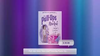 Pull-Ups Girls New Leaf Training Pants Size 2T-3T 18 Ct
