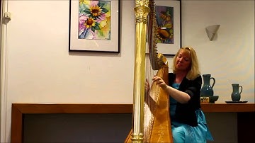 Harpist Regina Ederveen plays live on harp My Lagan Love