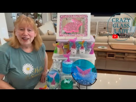 Resin art you can sell! Mermaid Glass & Epoxy Resin Art.  BOND CRAFTOR RESIN!