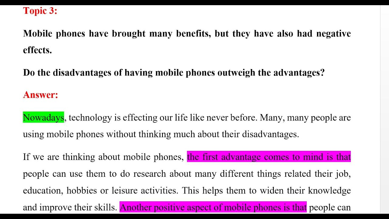 mobile phones and internet ielts essay