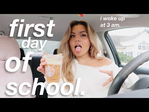 first day of school VLOG & grwm !! (i woke up at 3 am)