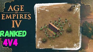 Season 8 4v4 Rus Ranked #96 | No Commentary Multiplayer Gameplay #AoE4
