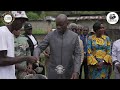 Gabon  ctri  brice clotaire oligui nguema pose la premiere pierre de la cathedral de logooulolo