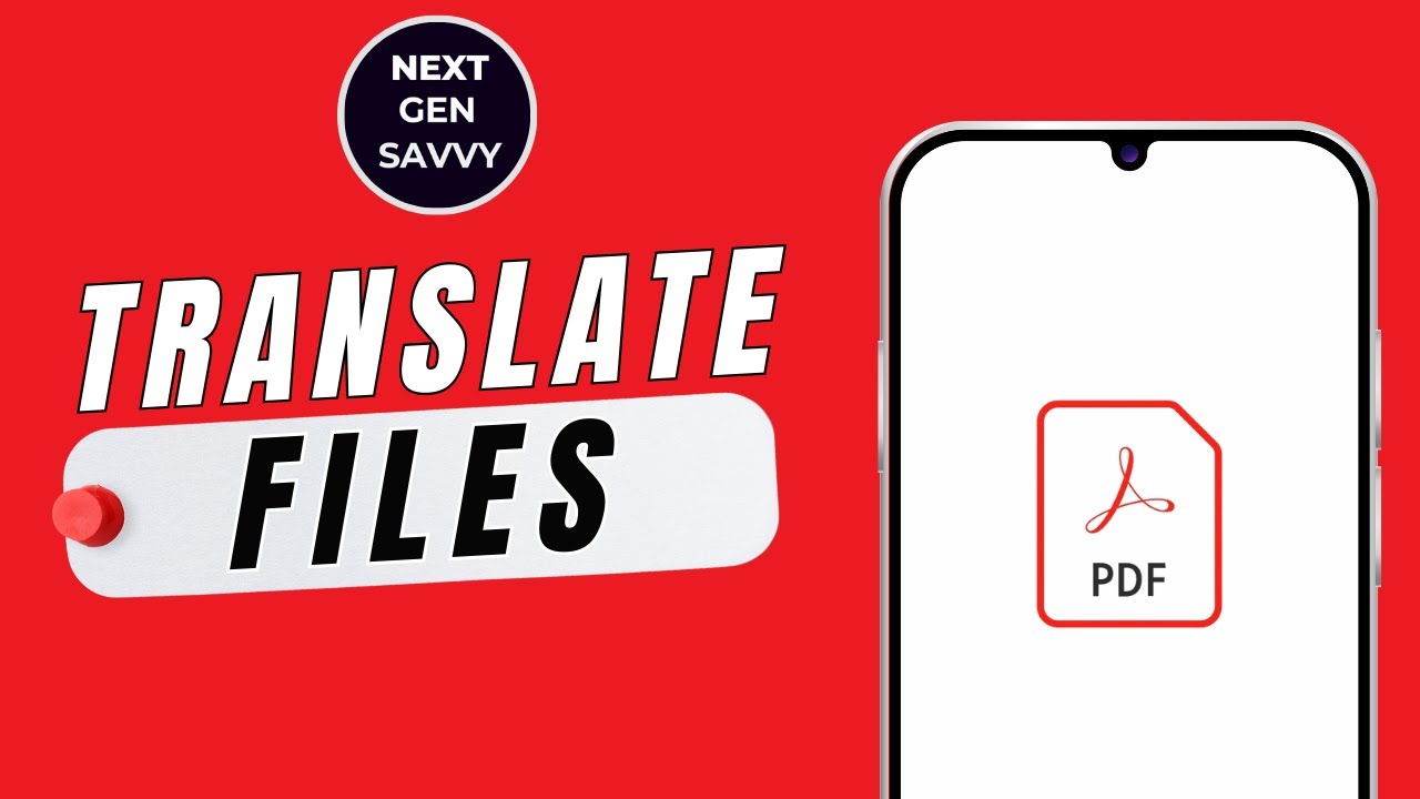 How To Translate PDF Files To Different Languages - YouTube