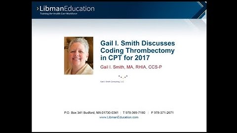 Coding Thrombectomy in CPT for 2017