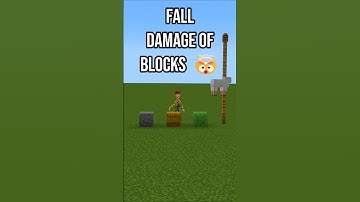 FALL DAMAGE OF BLOCKS #minecraft #shorts #gaming