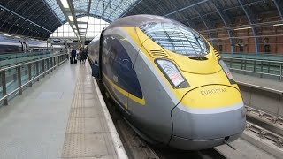 Eurostar Paris to London, via Channel tunnel, First Class Train trip 4K