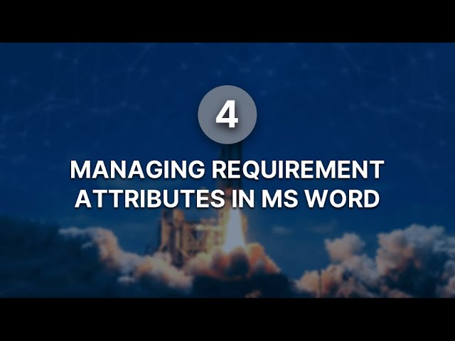 Managing requirement attributes in MS Word