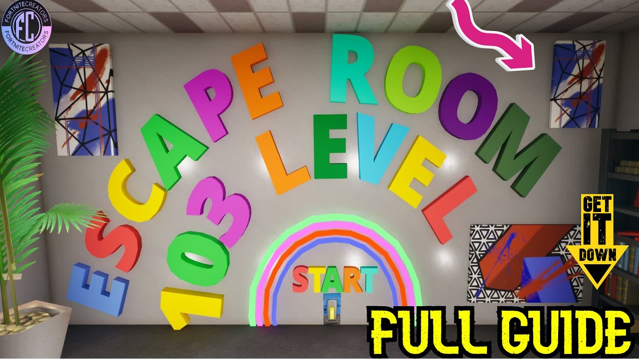 103 LEVEL ESCAPE ROOM FORTNITE !!! CODE : 7263-3513-4212 - YouTube