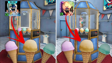 The Three Ice Cream: Ice Scream 4 vs Ice Scream United Multiplayer || Pink, Green & Yellow Ice Cream