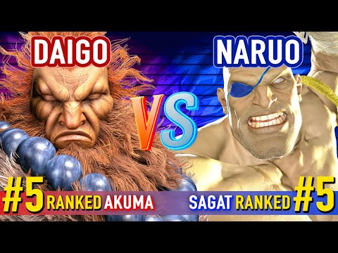 SF6 ▰ DAIGO (#5 Ranked Akuma) vs NARUO (#5 Ranked Sagat) ▰ High Level Gameplay