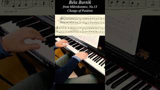 1st Piano Change of position, Mikrokosmos No.13  #shorts