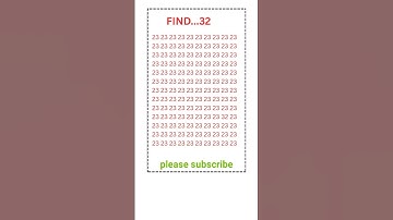 FIND OUT👁️32👁️#IQtest#Eyetest#Math#Gk #BrainExercise#Puzzle#yt #Quiz#Learn#Reels#Views #Viral#Shorts