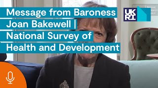 Birthday Message from Baroness Joan Bakewell | National Survey of Health and Development