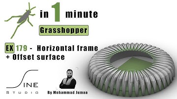Grasshopper in 1 minute - EX 179 - Horizontal frame + Offset surface