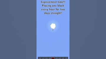 Minecraft Challenge Experiment one block every hour two days 6