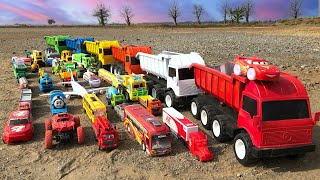 🚒WADIDAW !! Mobil Truk Tronton Panjang Bongkar Mainan Mobil Mobilan Truk Molen, Bus Tayo, Excavator