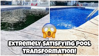Complete Disaster Pool Transformation Satisfying Extreme Clean With Me 2021 Outdoor Summer Cleaning