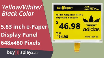 3-Color 5.83 inch e-Paper 648x480 e-Ink Display Panel SPI