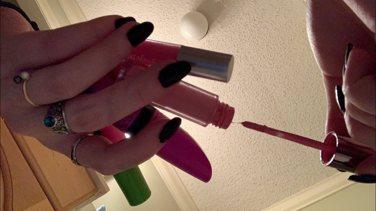 ASMR: lipgloss, mascara, lids, swatching