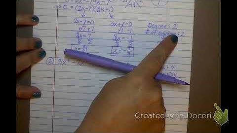 7.1A Solve by Factoring 8/28/19