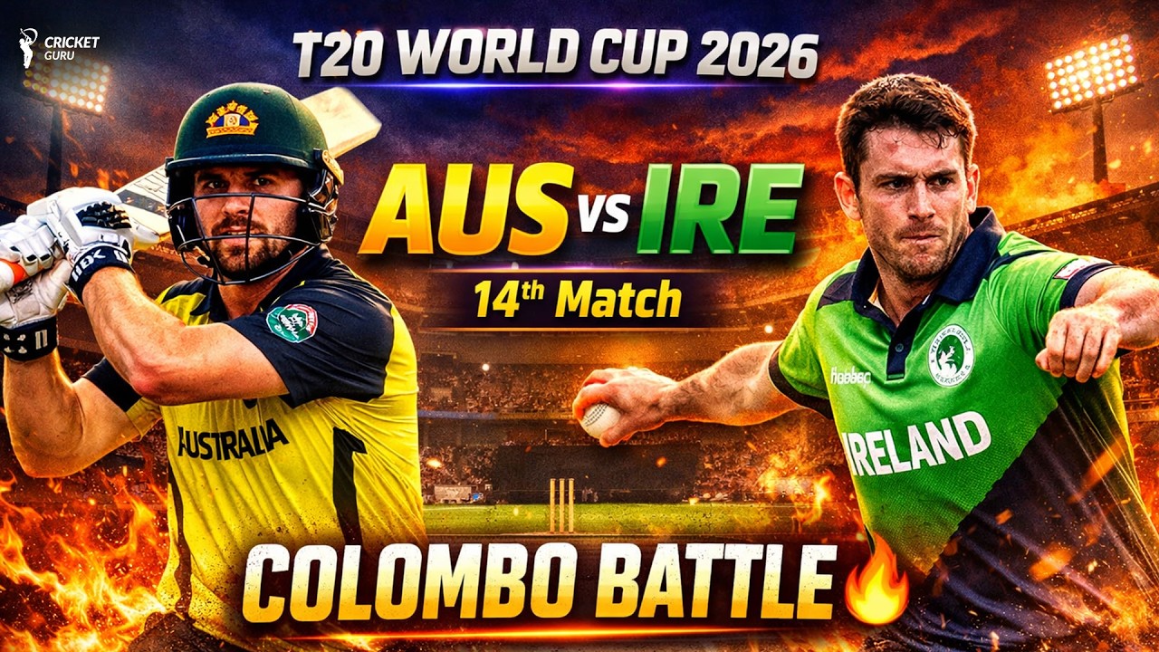 T20 WC 2026 AUS VS IRE 14th Match | Full action on Colombo's slow pitch. Travis Head vs Dockrell 🔥