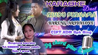 MENGENANG KEPERGIAN TEH KANAYA WULAN - KARAOKE DUET RINDU PURNAMA BARENG ARIDALOVE SMULE - CIPT.KDM