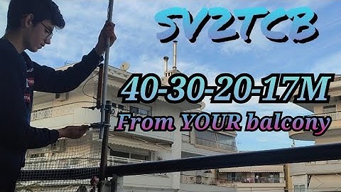 WORK 40-30-20M FROM YOUR BALCONY WITH A SMALL VERTICAL ANTENNA!
