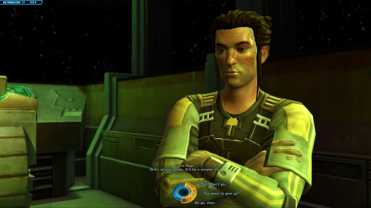 [SWTOR] (Smuggler) Corso Riggs dialogues, part 11 - A simpler life ...