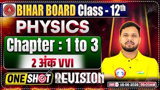 Class 12 Physics One Shot | Physics VVI Questions From Chapter 1 To 3 | Bihar Board 2027 | RWA
