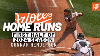 Every Gunnar Henderson Home Run from the First Half of the 2024 Season | Baltimore Orioles