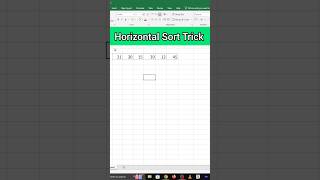 Horizontal Sort Filter Tricks #shorts #ytshorts #excel #exceltips
