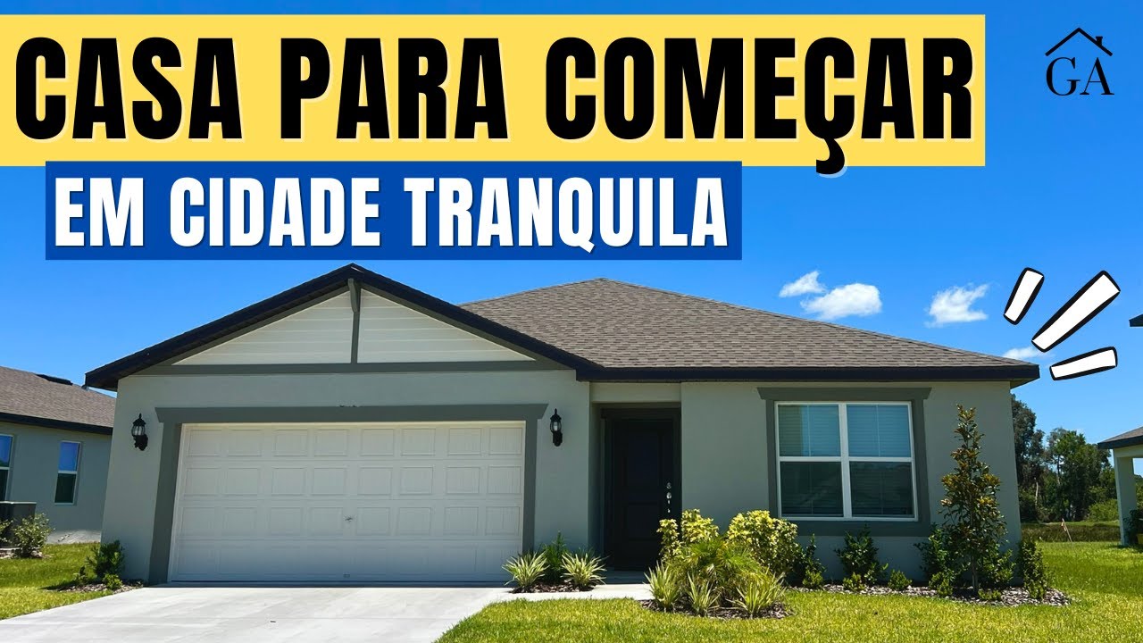 CASA EM CIDADE TRANQUILA PARA COMEÇAR NA FLÓRIDA NOS ESTADOS UNIDOS. PRÓXIMA DE ORLANDO.