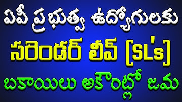 ఏపీ ప్రభుత్వ ఉద్యోగులకు - సరెండర్ లీవ్ (SL